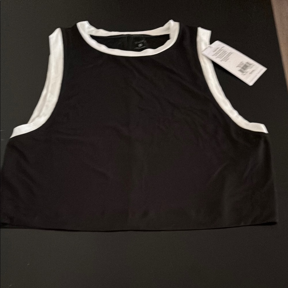 Black and White Crop Top